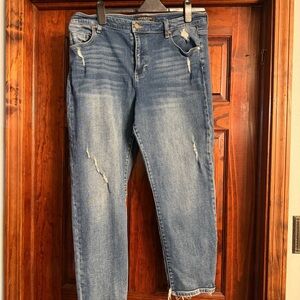 Liverpool Blue Distressed Boyfriend Jeans